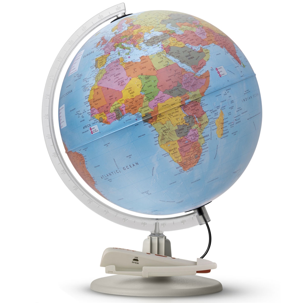 Waypoint Geographic Atlantic II Illuminated Desktop Globe 12